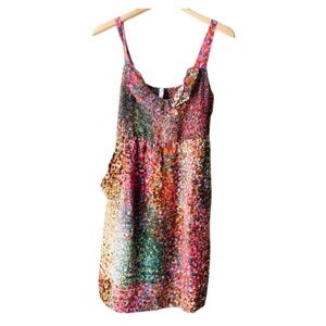 Maeve Anthropologie Silk Confetti Dress | Multicolor | Size S
